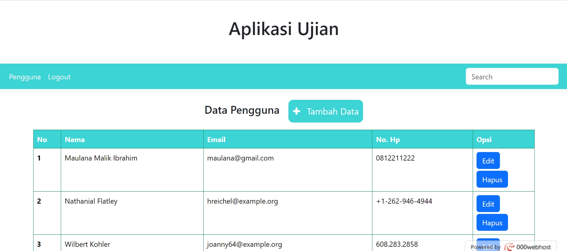 Tampilan Belajar Laravel 1