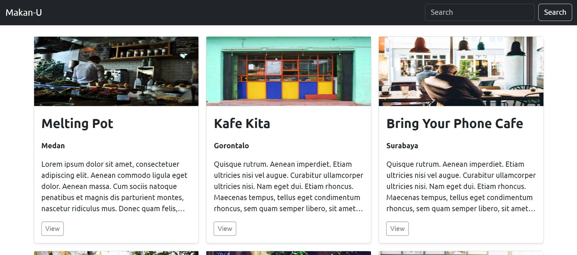 Tampilan Belajar Webpack & Fetch